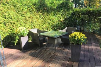 Gartenwohnung im Dante Park - möbliert - ideal für Wochenend-Heimfahrer