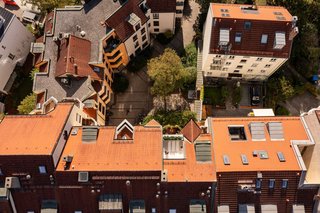Luftbild der Rooftop-Terrasse