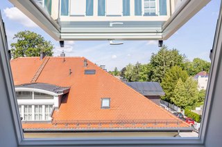 Blick über die Dächer von Harlaching