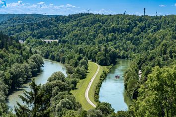 Blick auf die Isar von Grünwald aus